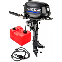 Лодочный мотор 4-тактный бензиновый Seatan F5BMS (выносной бак 12л)